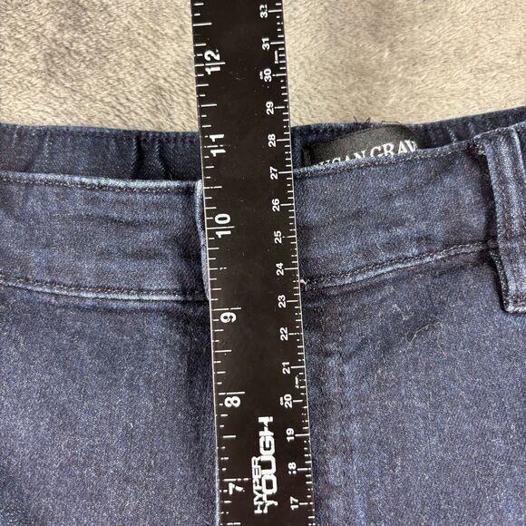 Susan Graver Women Jeans Bootcut Dark Wash Elastic Waist Stretch 16P Short C186 - Picture 6 of 12